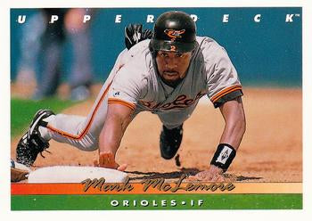 #801 Mark McLemore - Baltimore Orioles - 1993 Upper Deck Baseball