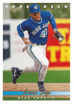 #802 Luis Sojo - Toronto Blue Jays - 1993 Upper Deck Baseball