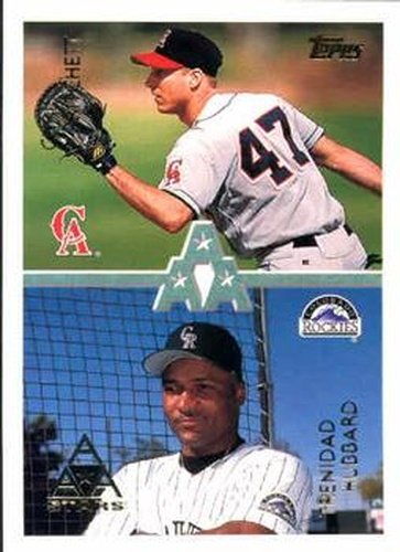 #103 Chris Pritchett / Trenidad Hubbard - California Angels / Colorado Rockies - 1996 Topps Baseball