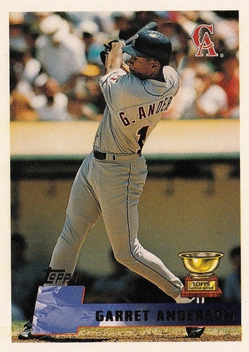 #132 Garret Anderson - California Angels - 1996 Topps Baseball