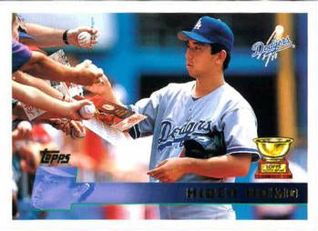#136 Hideo Nomo - Los Angeles Dodgers - 1996 Topps Baseball