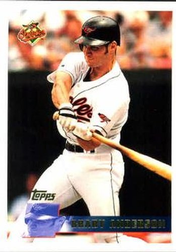#258 Brady Anderson - Baltimore Orioles - 1996 Topps Baseball