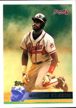 #297 Marquis Grissom - Atlanta Braves - 1996 Topps Baseball