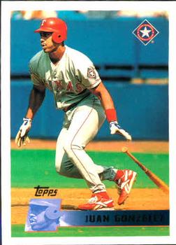 #325 Juan Gonzalez - Texas Rangers - 1996 Topps Baseball