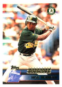 #338 Jose Herrera - Oakland Athletics - 1996 Topps Baseball