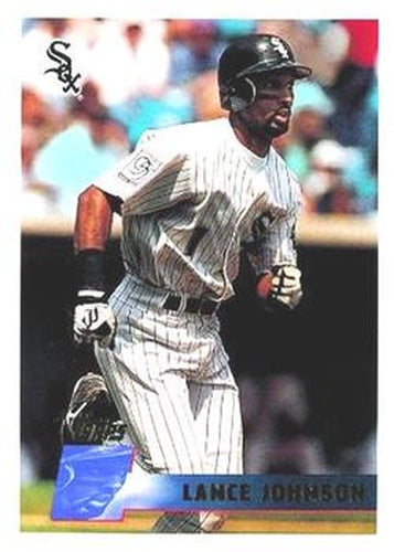 #375 Lance Johnson - Chicago White Sox - 1996 Topps Baseball