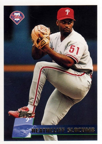 #385 Heathcliff Slocumb - Philadelphia Phillies - 1996 Topps Baseball