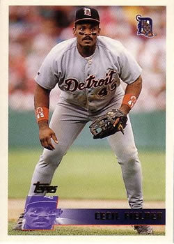 #393 Cecil Fielder - Detroit Tigers - 1996 Topps Baseball