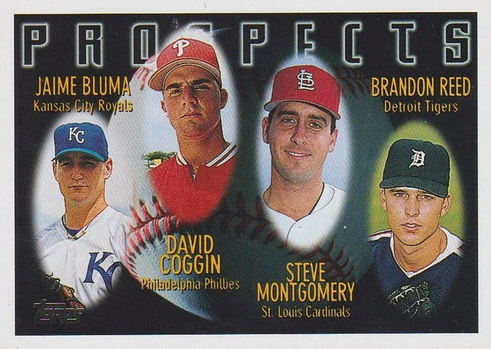 #431 Jaime Bluma / Dave Coggin / Steve Montgomery / Brandon Reed - Kansas City Royals / Philadelphia Phillies / St. Louis Cardinals / Detroit Tigers - 1996 Topps Baseball