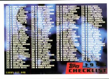 #440 Checklist - 1996 Topps Baseball