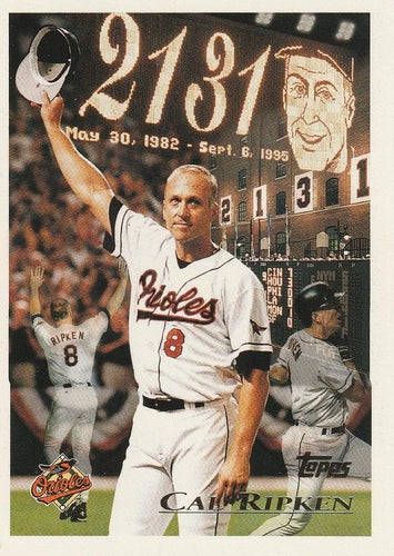 #96 Cal Ripken Jr. - Baltimore Orioles - 1996 Topps Baseball