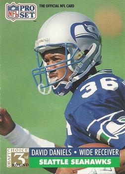 #803 David Daniels - Seattle Seahawks - 1991 Pro Set Football