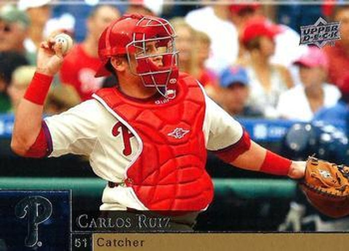 #805 Carlos Ruiz - Philadelphia Phillies - 2009 Upper Deck Baseball