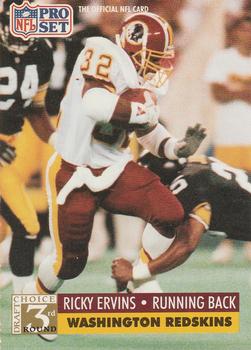 #805 Ricky Ervins - Washington Redskins - 1991 Pro Set Football