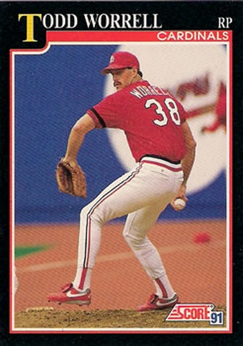 #807 Todd Worrell - St. Louis Cardinals - 1991 Score Baseball