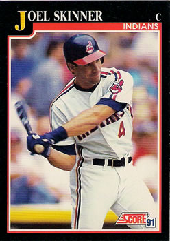 #809 Joel Skinner - Cleveland Indians - 1991 Score Baseball