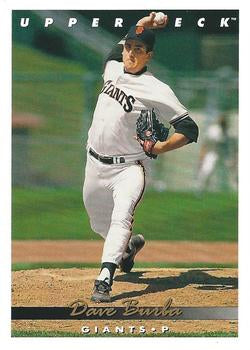 #809 Dave Burba - San Francisco Giants - 1993 Upper Deck Baseball