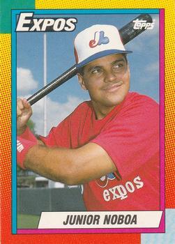 #80T Junior Noboa - Montreal Expos - 1990 Topps Traded Baseball