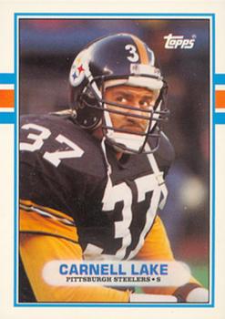 #80T Carnell Lake - Pittsburgh Steelers - 1989 Topps Traded Football