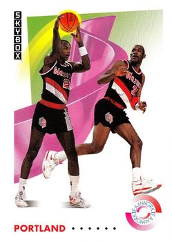 #480 Clyde Drexler / Terry Porter - Portland Trail Blazers - 1991-92 SkyBox Basketball