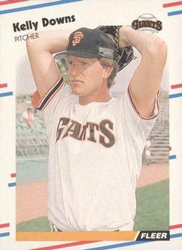 #80 Kelly Downs - San Francisco Giants - 1988 Fleer Baseball