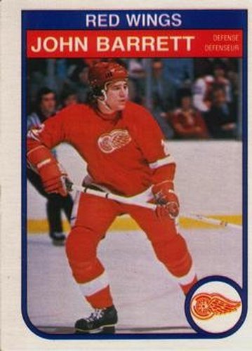 #80 John Barrett - Detroit Red Wings - 1982-83 O-Pee-Chee Hockey