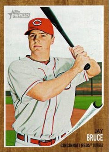 #80 Jay Bruce - Cincinnati Reds - 2011 Topps Heritage Baseball