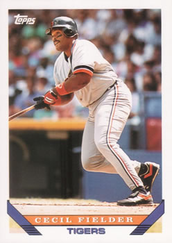 #80 Cecil Fielder - Detroit Tigers - 1993 Topps Baseball