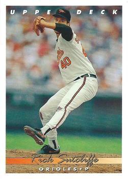 #80 Rick Sutcliffe - Baltimore Orioles - 1993 Upper Deck Baseball
