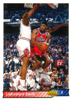 #80 LaBradford Smith - Washington Bullets - 1992-93 Upper Deck Basketball
