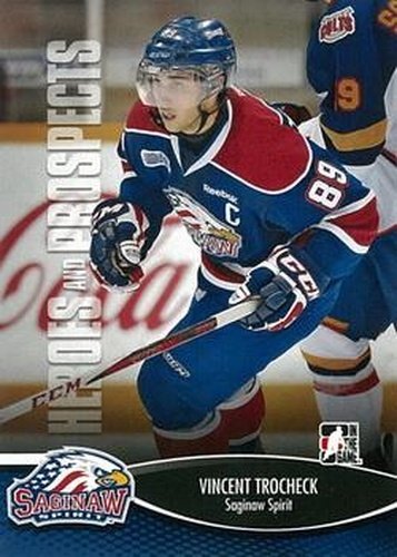 #80 Vincent Trocheck - Saginaw Spirit - 2012-13 In The Game Heroes and Prospects Hockey