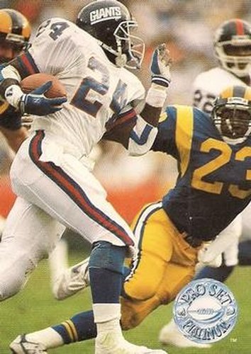 #80 Ottis Anderson - New York Giants - 1991 Pro Set Platinum Football