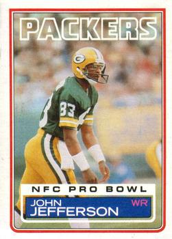 #80 John Jefferson - Green Bay Packers - 1983 Topps Football