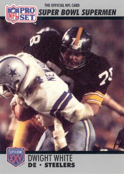 #80 Dwight White - Pittsburgh Steelers - 1990-91 Pro Set Super Bowl XXV Silver Anniversary Football