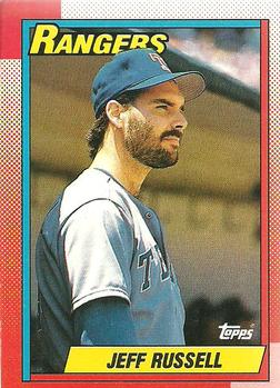 #80 Jeff Russell - Texas Rangers - 1990 Topps Baseball
