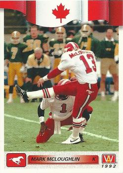 #80 Mark McLoughlin - Calgary Stampeders - 1992 All World CFL Football