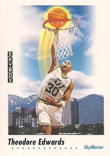 #580 Blue Edwards - Utah Jazz - 1991-92 SkyBox Basketball