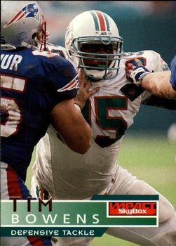 #80 Tim Bowens - Miami Dolphins - 1995 SkyBox Impact Football