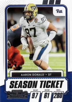 #80 Aaron Donald - Pittsburgh Panthers - 2021 Panini Contenders Draft Picks Football