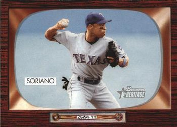 #80 Alfonso Soriano - Texas Rangers - 2004 Bowman Heritage Baseball