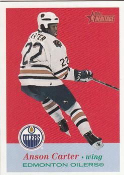 #80 Anson Carter - Edmonton Oilers - 2001-02 Topps Heritage Hockey