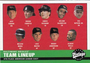 #80 Baltimore Orioles - Baltimore Orioles - 2001 Upper Deck Vintage Baseball