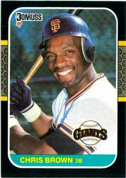 #80 Chris Brown - San Francisco Giants - 1987 Donruss Baseball