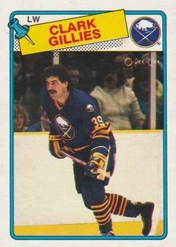 #80 Clark Gillies - Buffalo Sabres - 1988-89 O-Pee-Chee Hockey