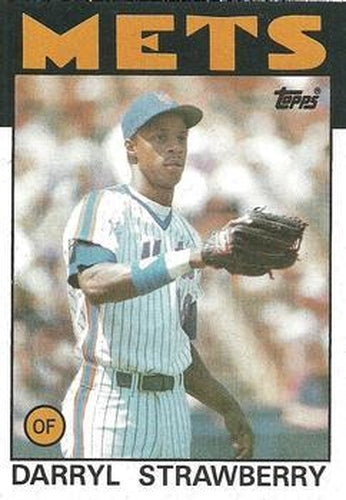#80 Darryl Strawberry - New York Mets - 1986 Topps Baseball