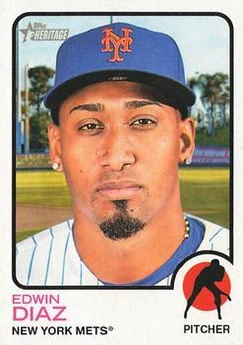 #80 Edwin Diaz - New York Mets - 2022 Topps Heritage Baseball