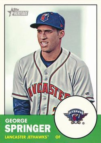 #80 George Springer - Lancaster Jethawks - 2012 Topps Heritage Minor League Baseball