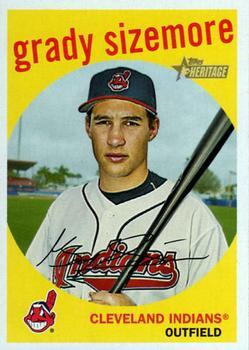#80 Grady Sizemore - Cleveland Indians - 2008 Topps Heritage Baseball