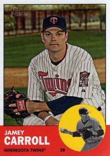 #80 Jamey Carroll - Minnesota Twins - 2012 Topps Heritage Baseball