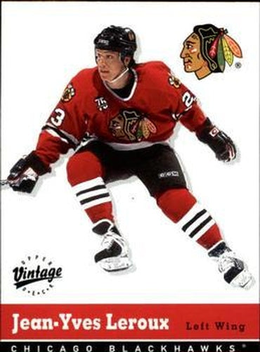 #80 Jean-Yves Leroux - Chicago Blackhawks - 2000-01 Upper Deck Vintage Hockey